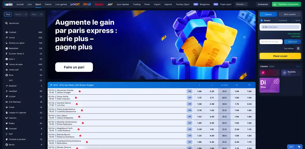 1win bet ci